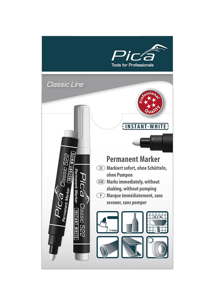 Marqueur permanent instant blanc 1-2MM