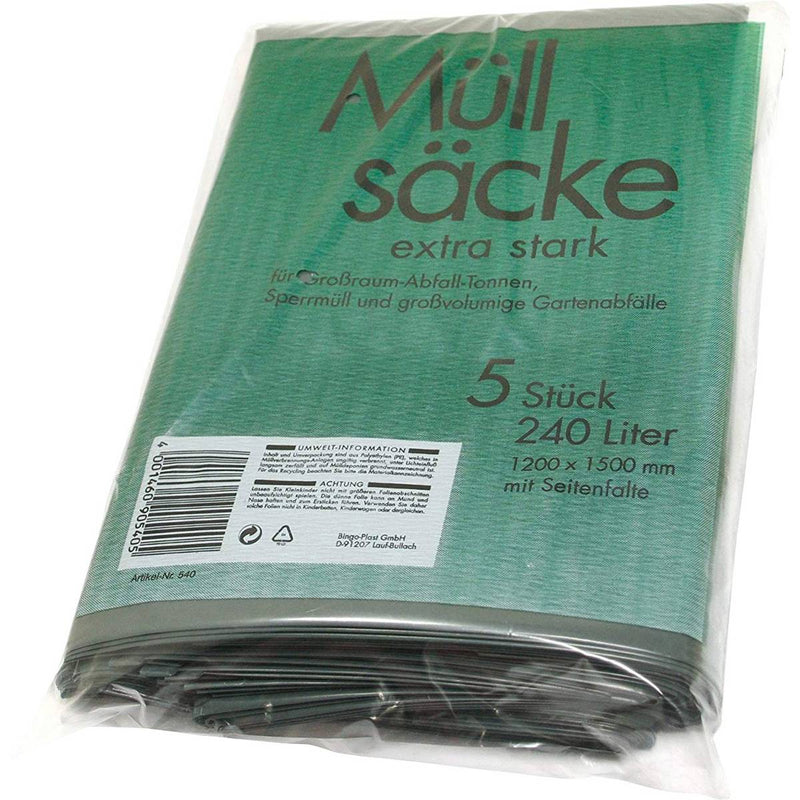 Sacs poubelle plastique 240 L (5 St)