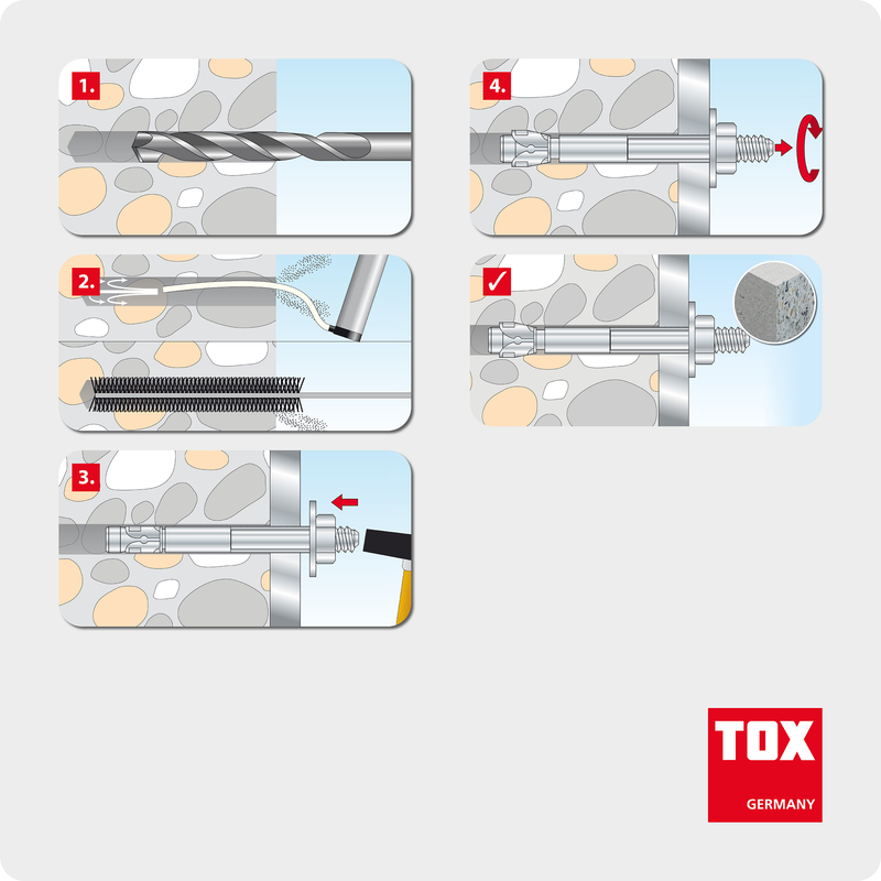 Boulon d'ancrage s-fix pro 1 A4 M8X75/10