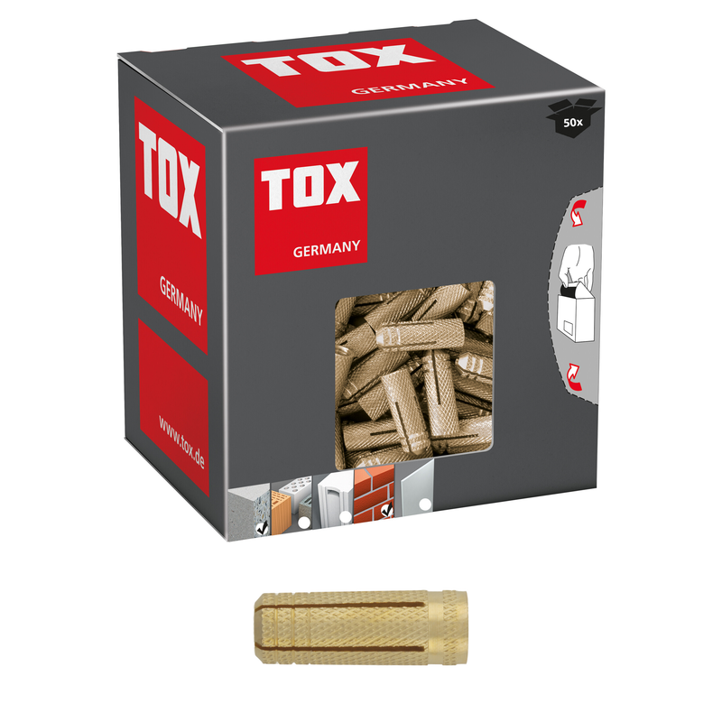 TOX Metrix 8/28 (50 pc) – chevilles à expansion en laiton