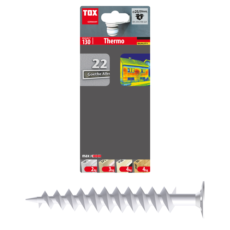 TOX Thermo – chevilles pour matériaux isolants
