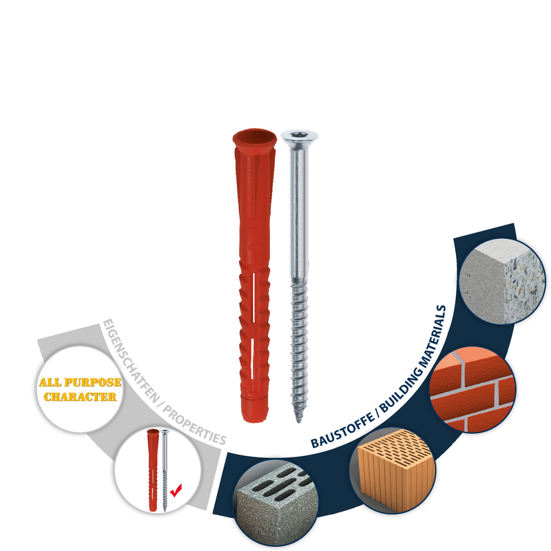 TOX Constructor + S – chevilles pour cadres à usage général