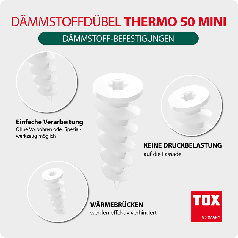 Cheville pour isolants thermo 50 mini (50 pc)