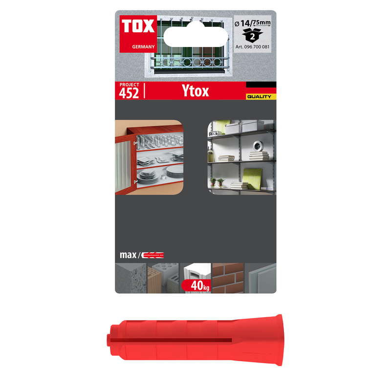 TOX Ytox 14/75 (2 pc) – tampon pour béton cellulaire