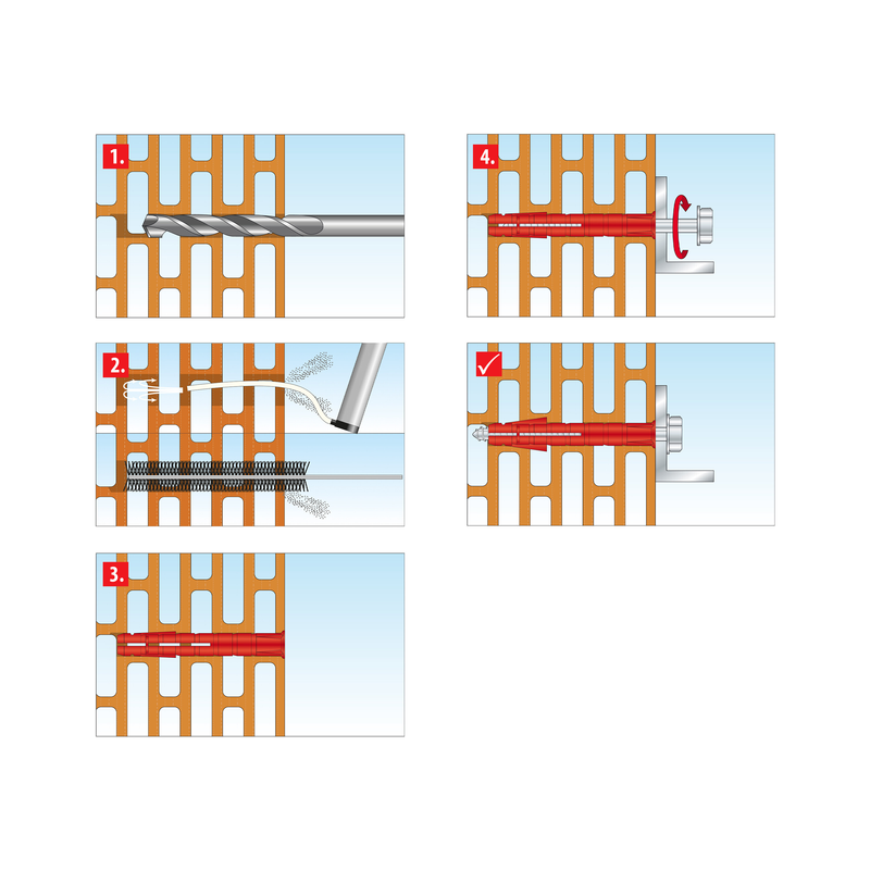 TOX TV-Set (4 pc) – chevilles à expansion parallèle