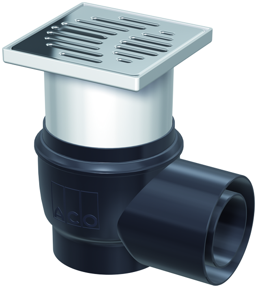 Easy flow siphon DN 70/100 15 x 15 cm