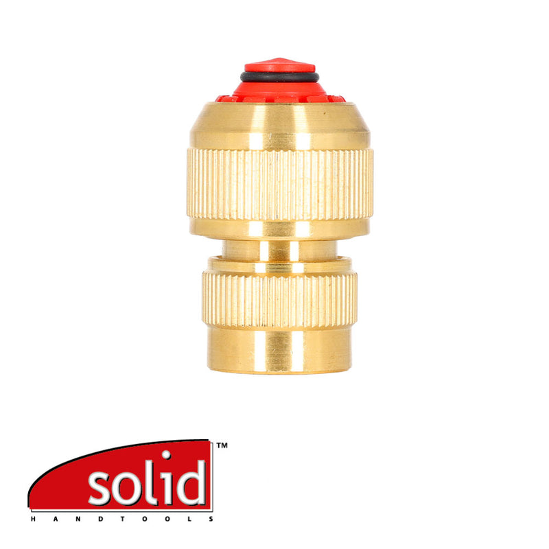Raccord AQUASTOP pour tuyaux 13mm (1/2") / 15mm (5/8") - LAITON - sur carte