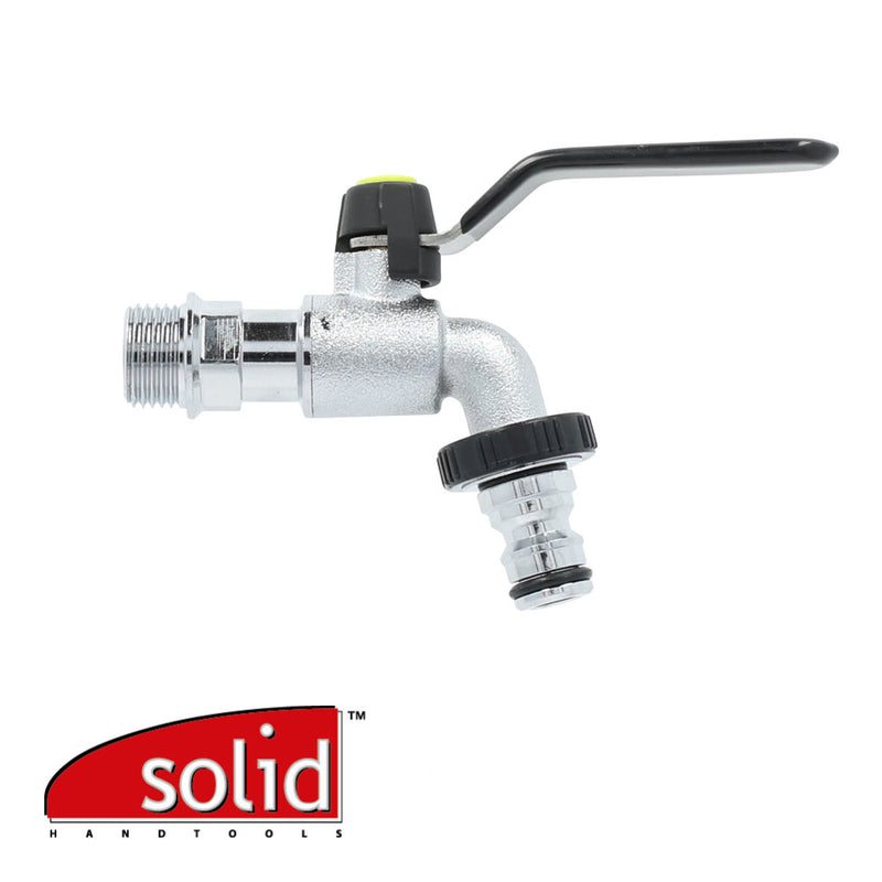 Robinet - 1/2" - LAITON chromé - sur carte