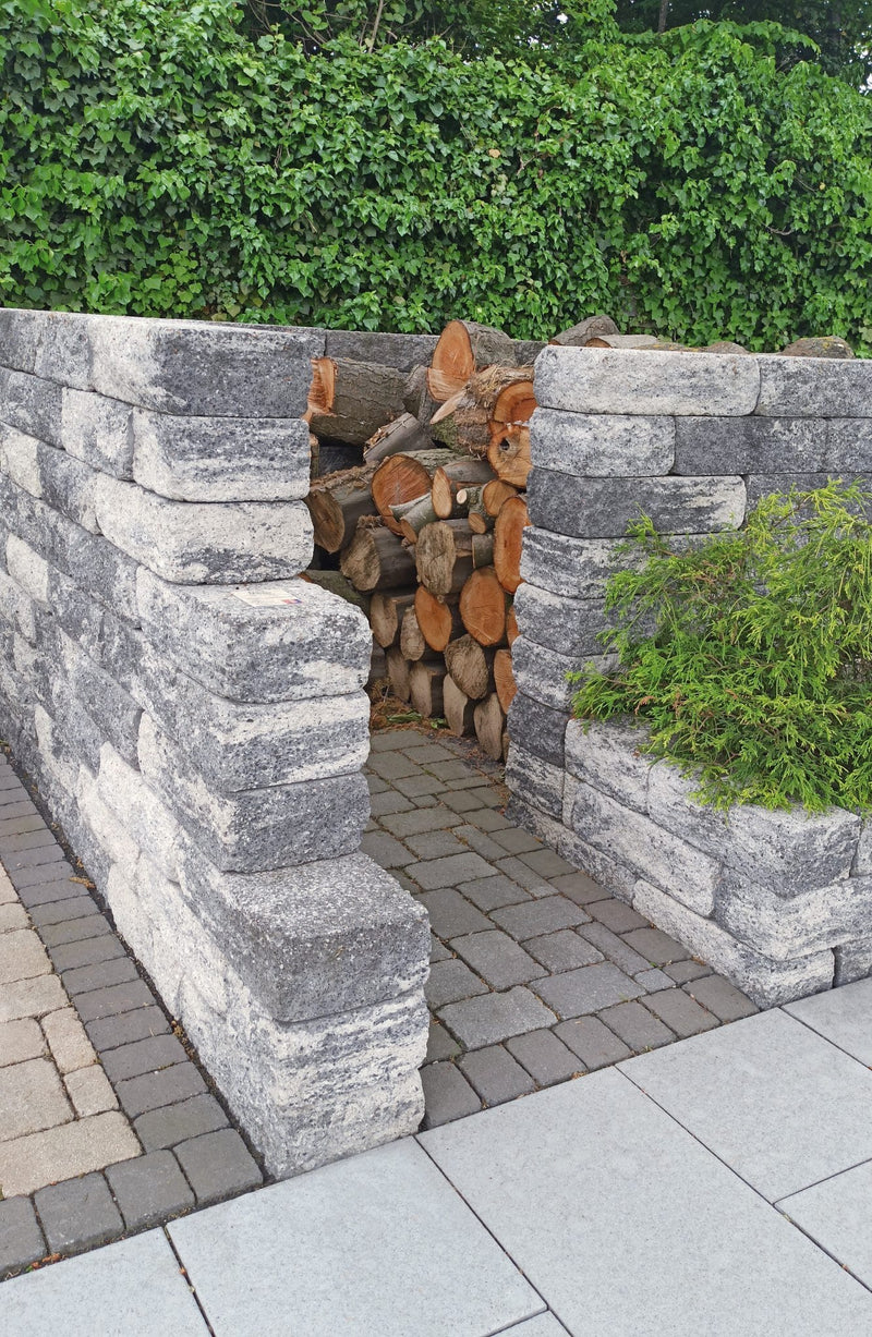 Antik mur rustikal piliers 32x32x14 cm anthracite blanc nuance
