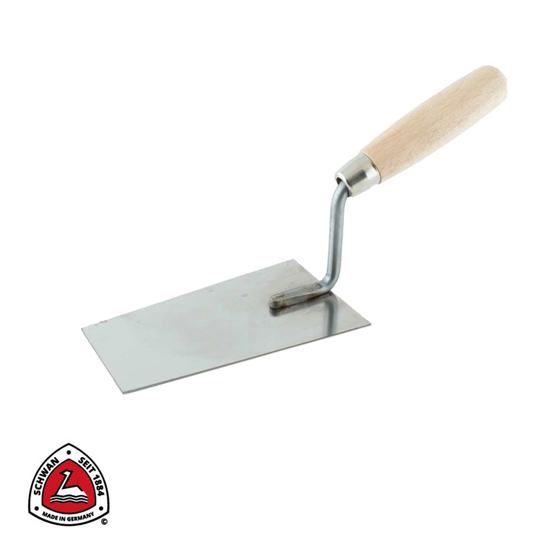 Truelle de plâtrier INOX, coins droits - 140 x 80/60 x 1,0 mm