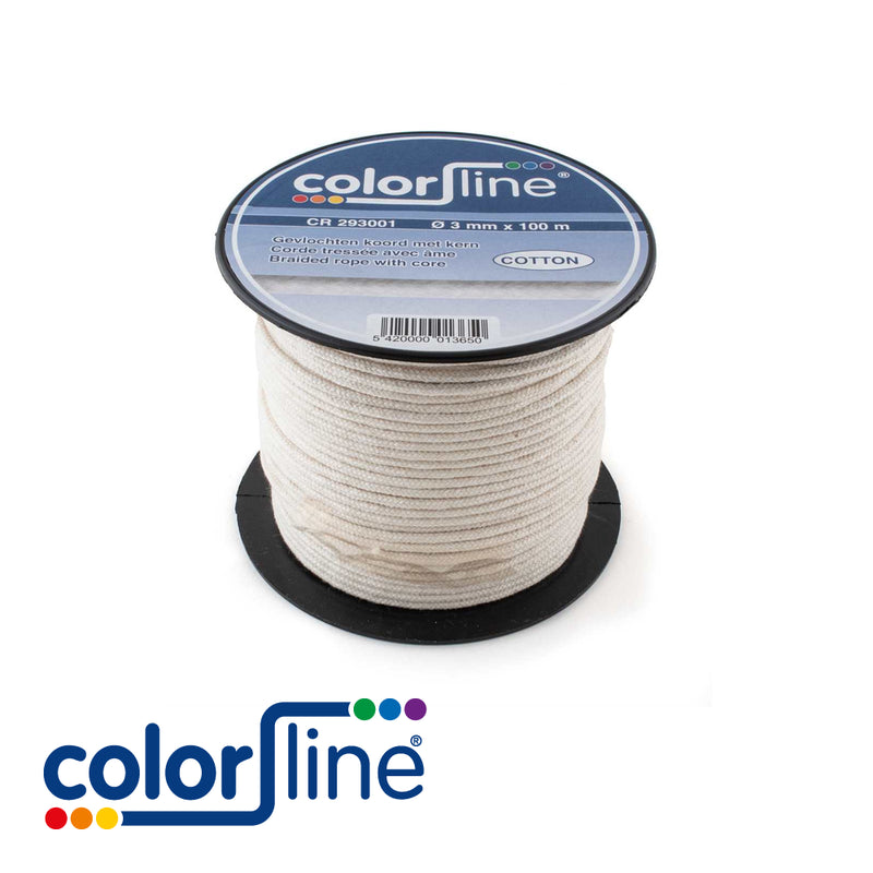 Corde tressée en coton avec âme