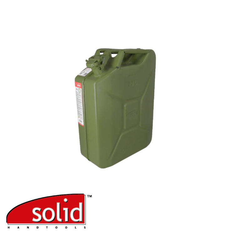 Jerrycan SOLID VERT – métal pour essence – avec fermeture sécurité