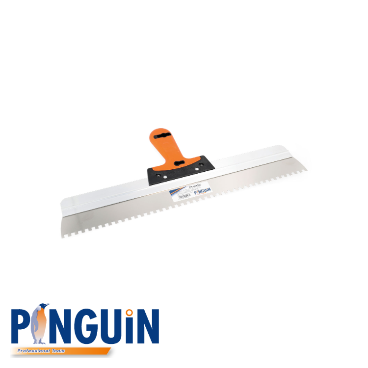 Couteau à enduire manche "DURA-SOFT" - lame inoxydable de 0,7 mm - 500 mm + denture 6 x 6 mm