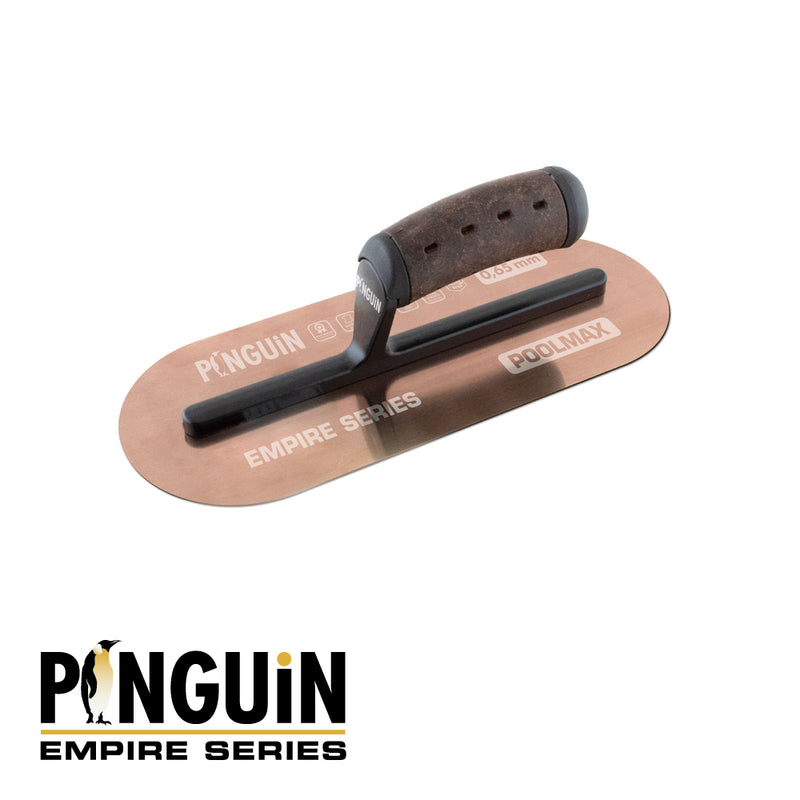 PINGUIN Empire POOLMAX plâtresse piscine 305x120x0,65mm,acier inox chromé,poignée cuir vintage