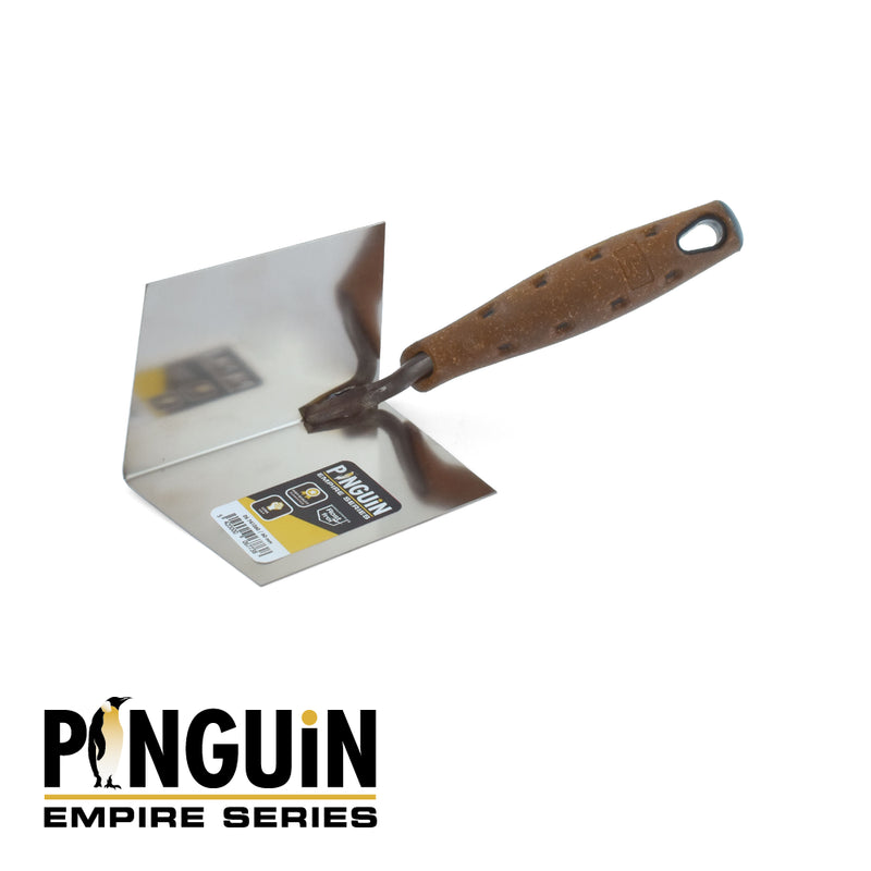 PINGUIN Empire truelle d'angle intérieur – Poignée en liège – Inox