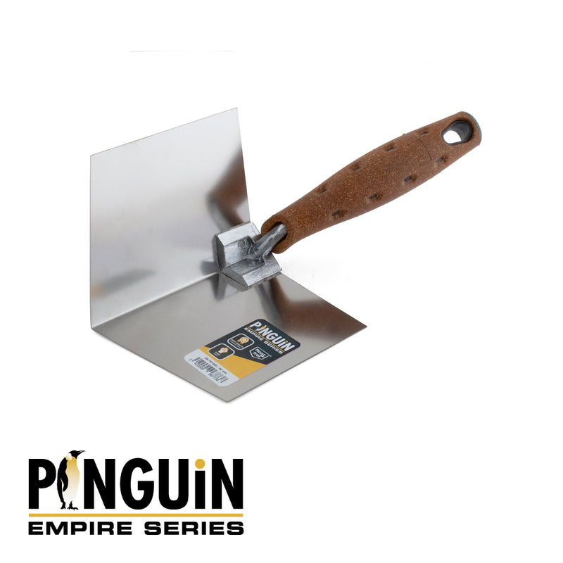 PINGUIN Empire truelle d'angle intérieur – Poignée en liège – Inox