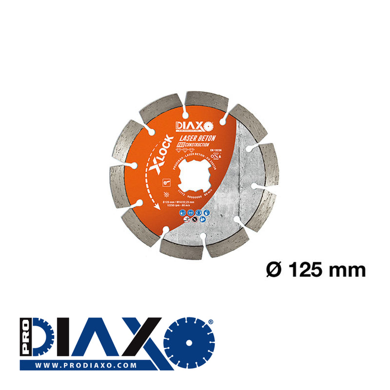 PRODIAXO / X-LOCK / LASER BETON - 125 x 22,2 mm / PRO-Construction