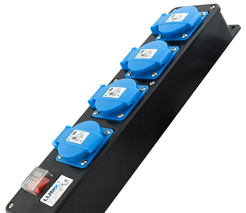 Bloc multiprises de chantier 4 prises avec interrupteur