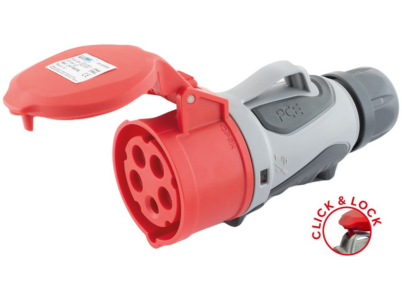 Fiche et prise CEE 400 V 5 pôles Power-Grip