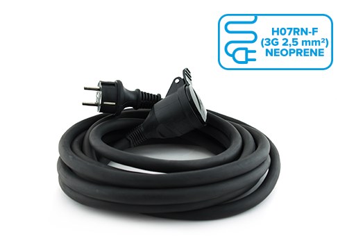 Rallonge néoprène H07RN-F 3G 2,5 mm² avec clapet