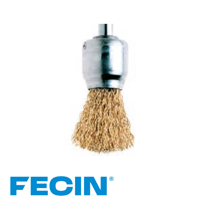 Brosse pinceau 6mm en V  – acier laitonné – blister