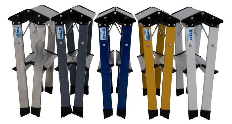 Krause « Treppy » marchepied pliant double face anodisé 2x2 marches