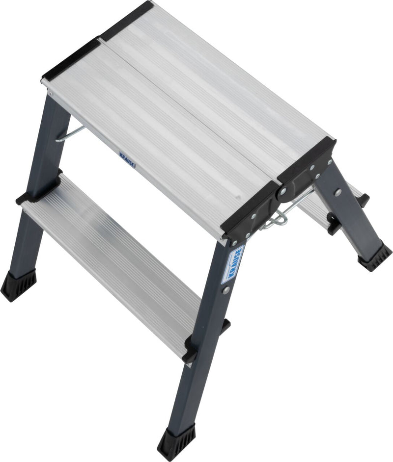 Krause « Treppy » marchepied pliant double face anodisé 2x2 marches