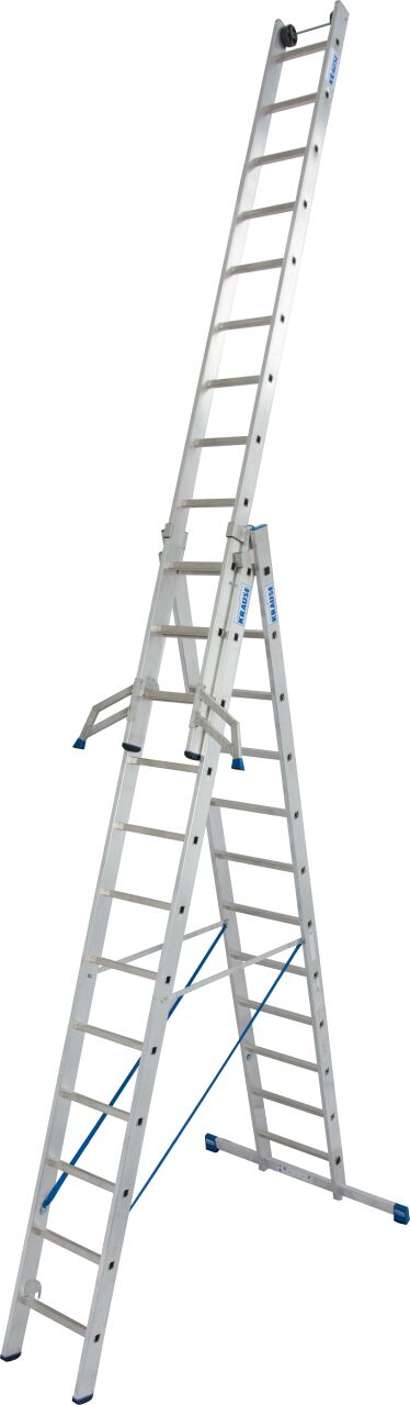 Stabilo échelle multi-usages à échelons, 3 plans, roulettes murales