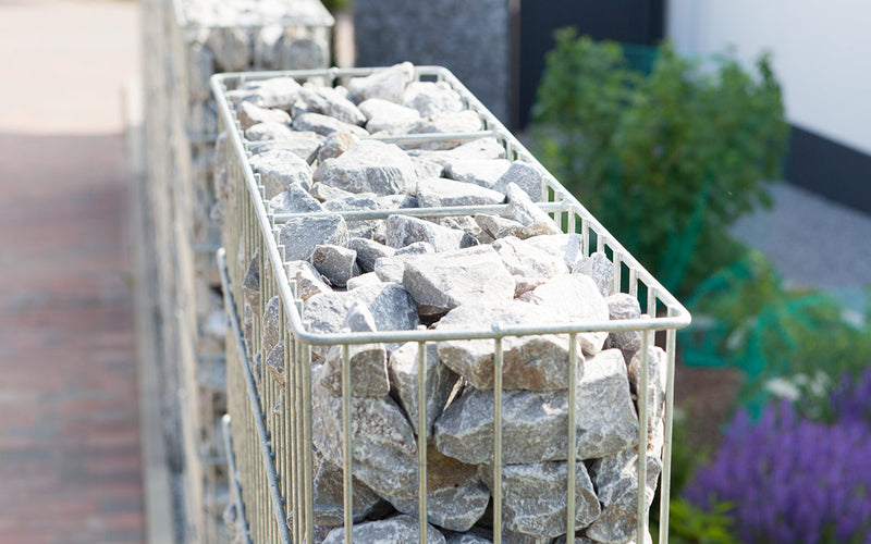 Gabion Jumbo avec poteaux et platines – Galvanisé