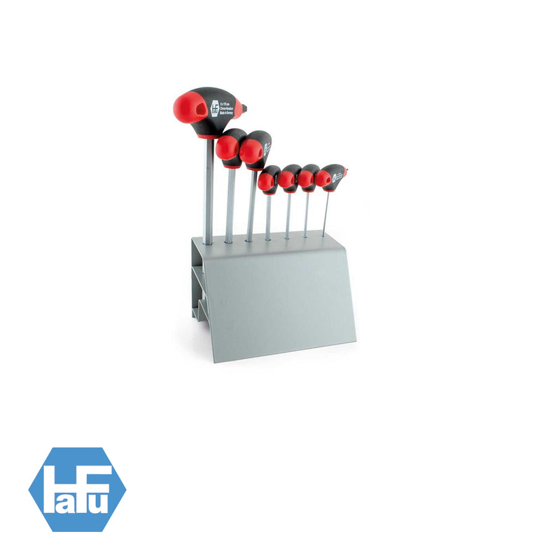 Clés six pans mâles avec manche-T (2C) - display 7-pcs
