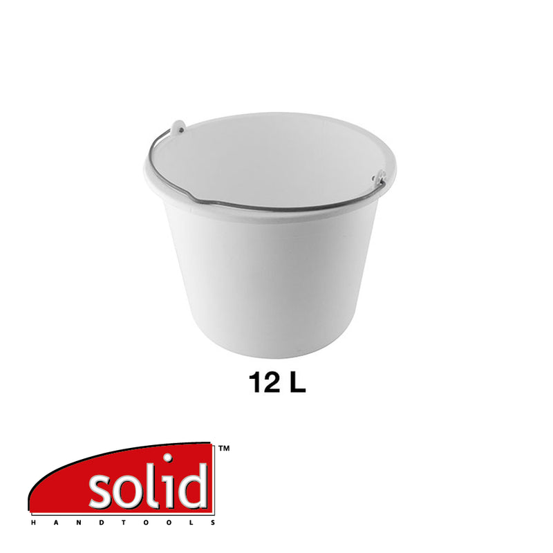 Seau plastique spécial plâtrier, BLANC - 12L