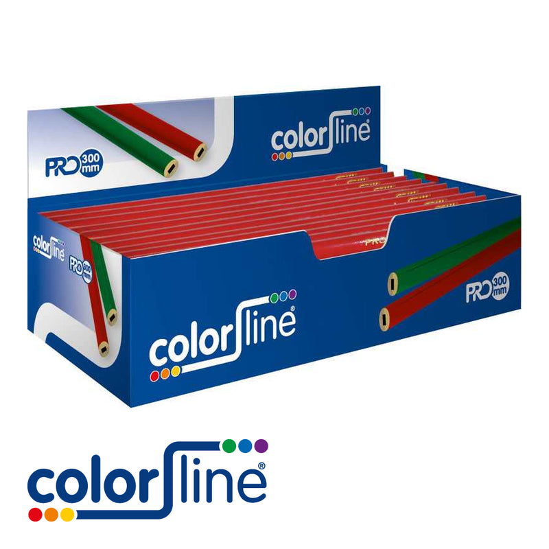 Crayon de menuisier PRO 101 - laqué rouge 30 cm - prix par 100 pcs