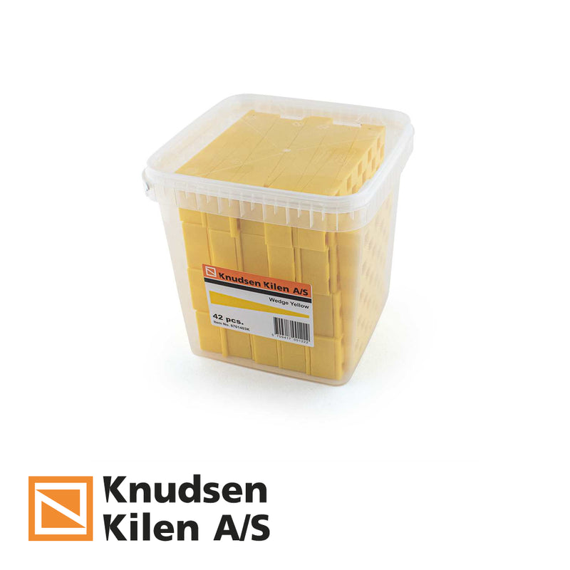 Cales biseauté - JAUNE - par 42 pcs en seau