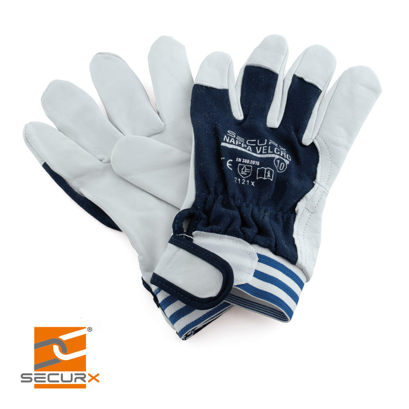 Gants Nappa montage avec fermeture velcro – Taille – par paire
