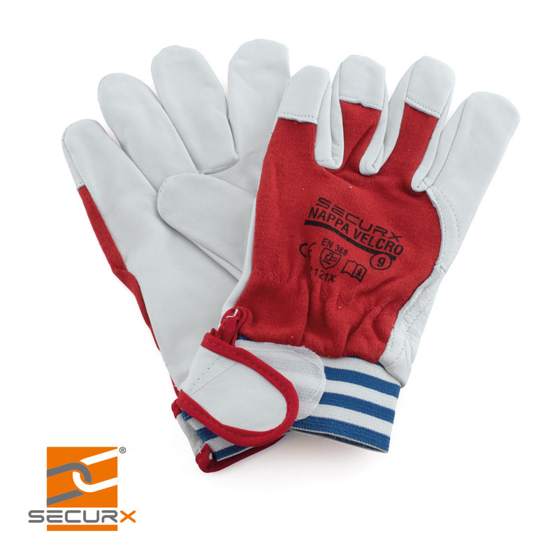 Gants Nappa montage avec fermeture velcro – Taille – par paire