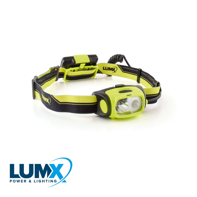 LED lampe frontale TCT-375B / 375lm / IP64 (incl 3 x AA Duracell)