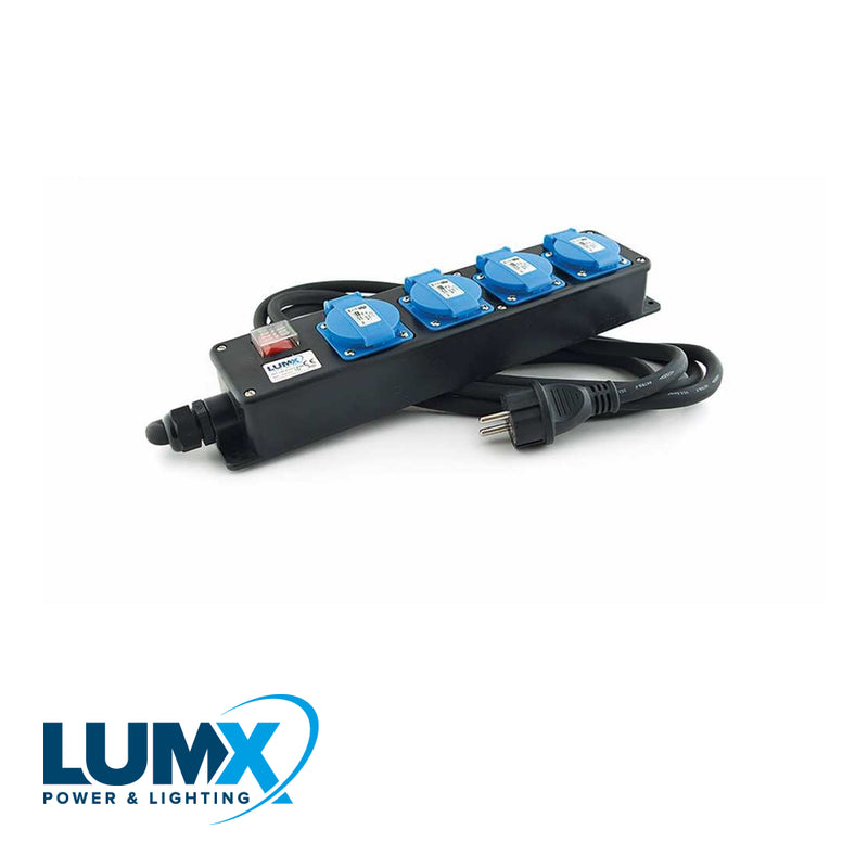 Bloc multiprises - 250V/16A - 4 prises avec interrupteur / 10m H07RN-F 3G2,5