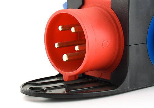 PCE 9430477: CEE box 'ST ANTON' / In: CEE 16A 5P / Out CEE 16A 5P + 2x16A 250V (BE/FR)