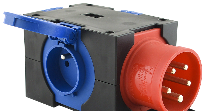 PCE 9430478: CEE box distribution 'ST ANTON' / In: CEE 16A 5P 6h 400 V / Out: 3x16A 250V (FR/BE)