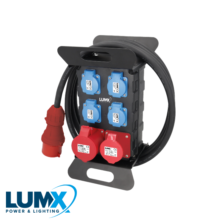 Coffret de distribution élec. 400V - 12800W - avec fusible (BE-FR)