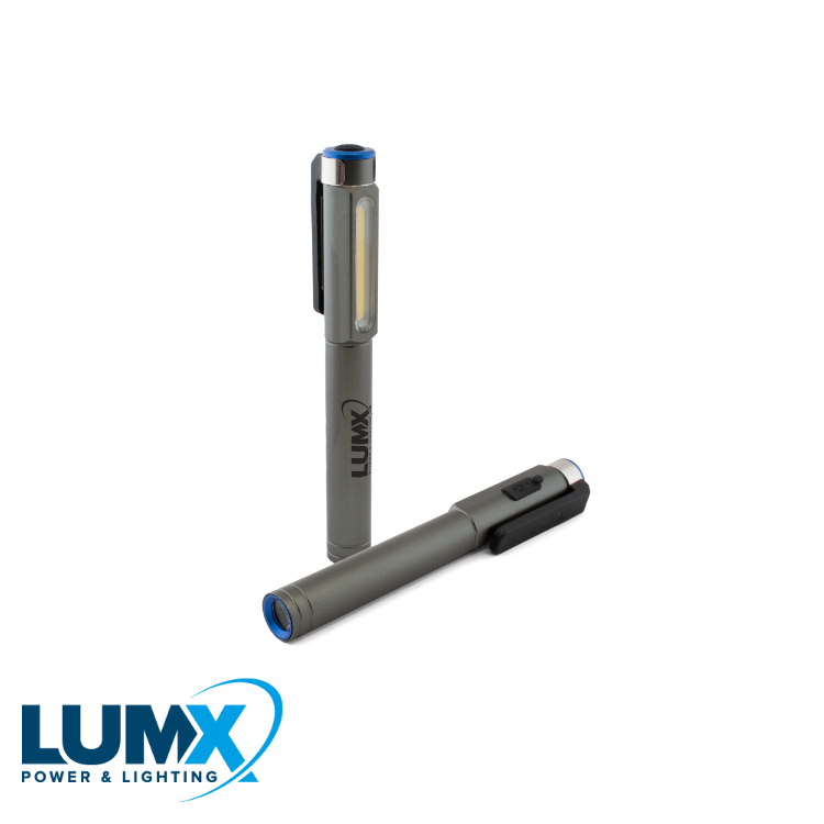 PEN LIGHT LED, rechargeable - 250 lm + 100 lm - Display de 16 pièces / prix par pc