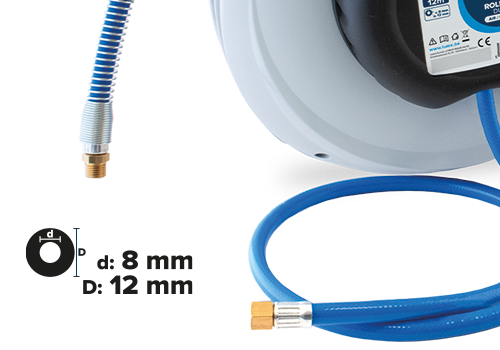 LumX Enrouleur de tuyau à air comprimé ROLL-UP DUO - 12 m 1/4" F - 1/4"