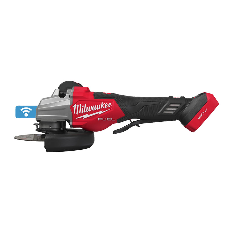Meuleuse haute performance M18 FUEL™ de 125 mm avec fonction ONE-KEY™ et interrupteur à glissière – M18 FHSAGSVO125X