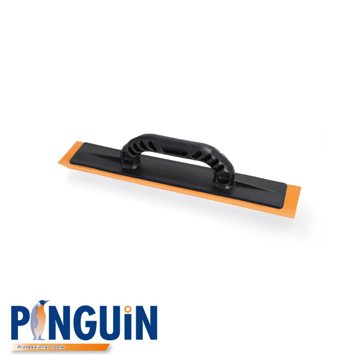Frottoir caoutchouc spongieux orange en forme V - 350 x 70 x 35mm