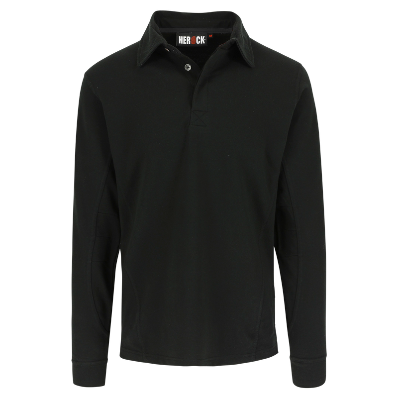 Troja polo manches longues noir L