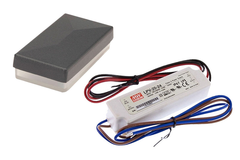 Kit éclairage de clôture LED avec transformateur – RAL 7016 gris anthracite