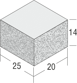 Rustikalo couverture demi 20x25x14 cm cristall anthracite