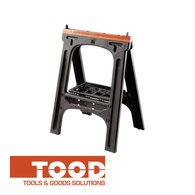 TOOD - lot de 2 tréteaux en plastique (200kg/paire) h80 x b60 cm