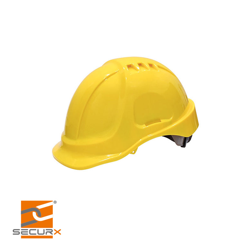 Casque de chantier JAUNE fermeture à molette - EN 397