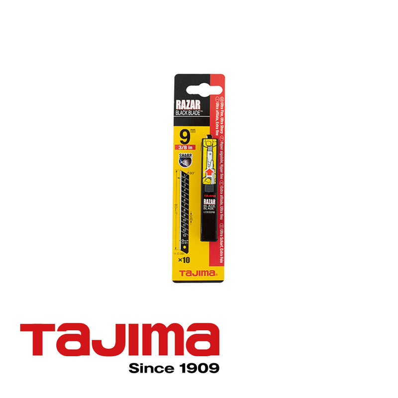 Lames de rechange Tajima 9 mm, RAZAR BLACK, par 10 pcs